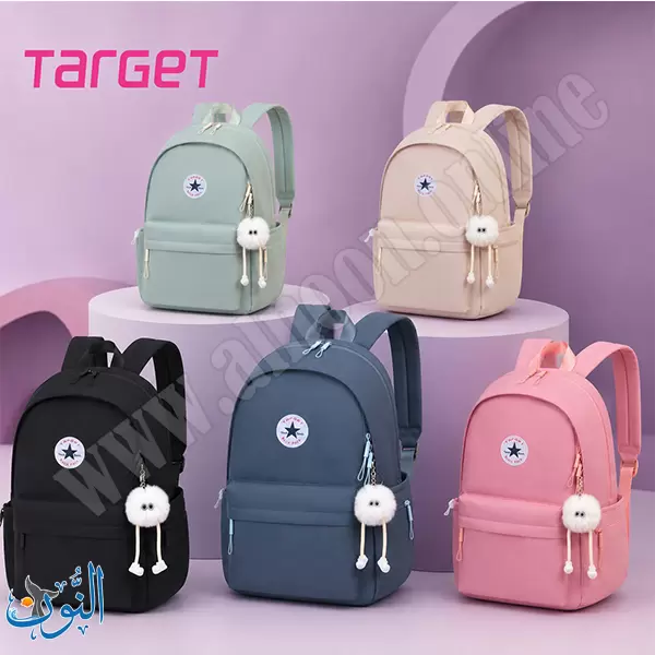 حقيبة صبايا مدرسية طبقتين مع تعليقة TARGET