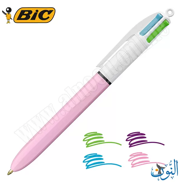 قلم حبر جاف 4 لون BIC Fun