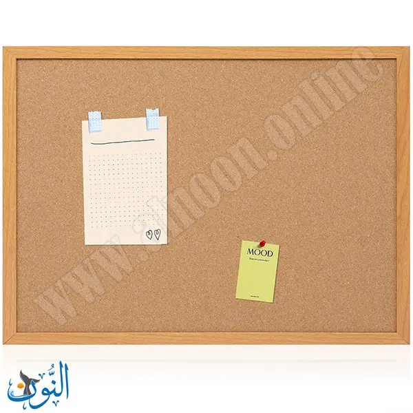 لوحة إعلانات فلين إطار خشبي 40×60 سم
