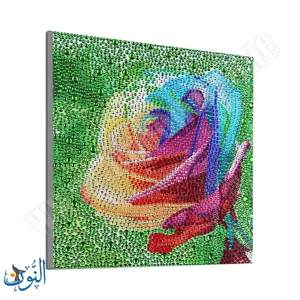 لوحة ماسية مع اطار خشبي قياس 40×50سم
