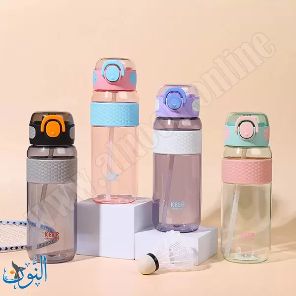 مطرة بلاستيك رياضية جودة عالية 750 مل KEEP CHALLENGE