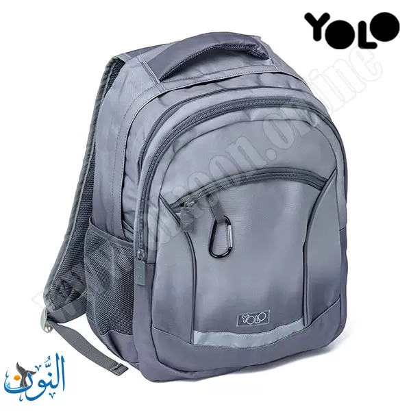 حقيبة مدرسية 2 في 1 سادة  YOLO
