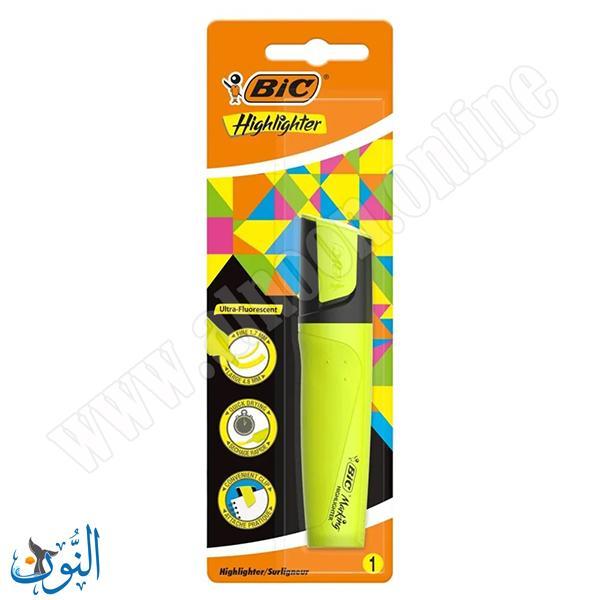 قلم تحديد اصفر BIC FLAT